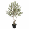 Arbre artificiel olivier 180 cm feuillage vert en plastique pour intérieur