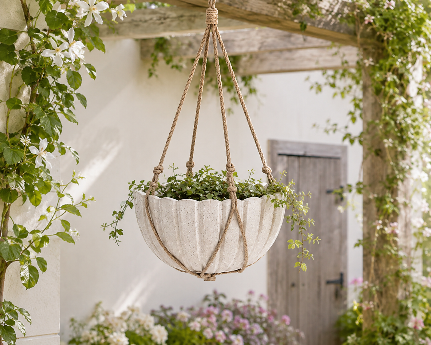 Pot de fleurs suspendu