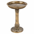 Bain d'oiseaux sur pied en métal bronze Ø 50 cm style classique pour jardin