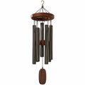 Carillon éolien 75 cm en métal et bois marron/noir à suspendre