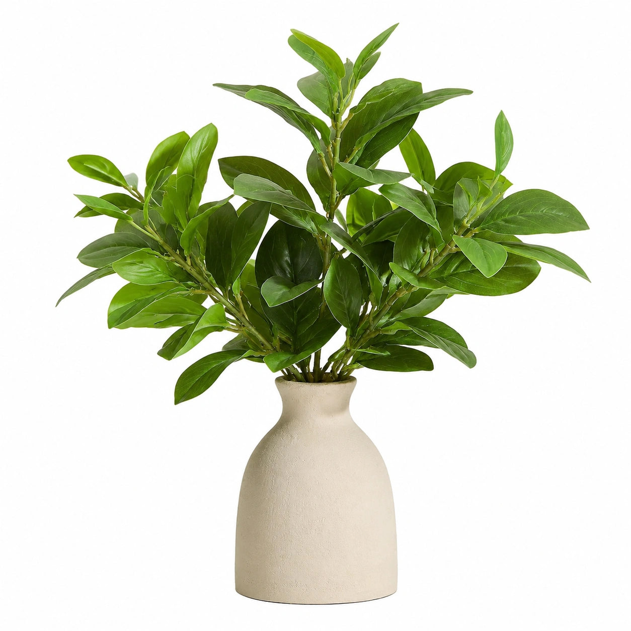Plante verte artificielle 85 cm en plastique vert avec vase en céramique pour décoration intérieure